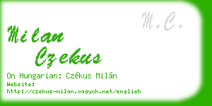 milan czekus business card